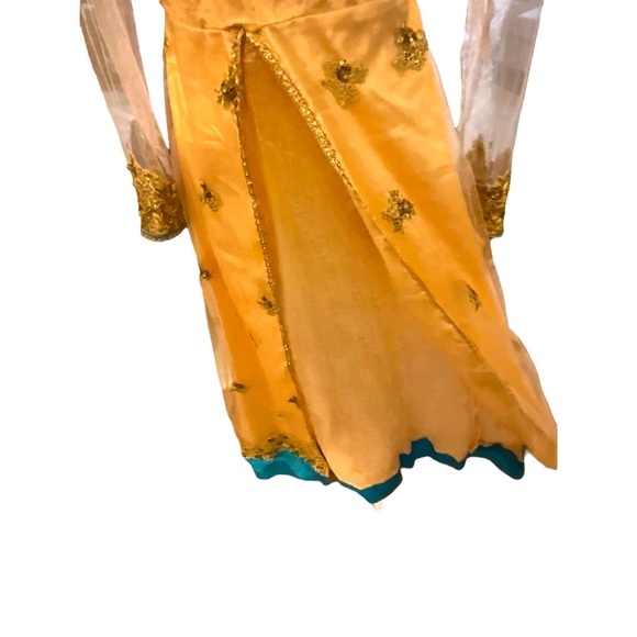 BLUE AND PEACH MAISHA DESIGNER WEDDING WEAR ANARKALI DRESS - Picture 5 of 11